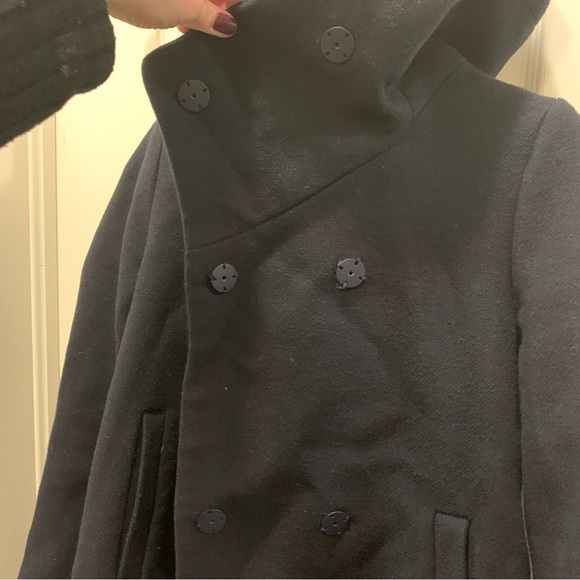 zara navy cape jacket - Picture 2 of 5